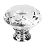 16Pcs Crystal Glass Cabinet Knob Diamond Shape 40mm Drawer Cupboard Handle Pull V1294-YM0901-AU-07ZH-DIB02