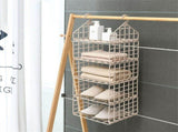 5 Tier Closet Hanging Organizer, Metal Closet Organizers, Wire Storage Shelf for Clothes Sweaters V1192-AZ-W-28025