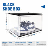 10PC Black Stackable Shoe Display Box Hard Acrylic Sneaker Storage Containers Case V465-82011X2