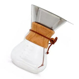 800ml Pour Over Coffee Maker High Borosilicate Glass Manual Coffee Dripper with Stainless Steel V1294-YM0703-3113230034411