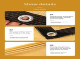 Beige Shade Net Outdoor Sunshade Heat-Insulating Net for Courtyard, Reinforced with Hemming V888-ELOSUNG47002