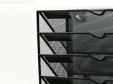 5 Tier Wall File Organizer Vertical Placement Glossy Edges Wall Mount File Holder with Hanging Hole V1294-YM0512-3117220266311