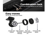 Wanderlite 20 Inch Luggage with Zipper Lock Carry On Hard Shell Travel Suitcase Luggage Case Black LUG-ABS-CLA-20-BK