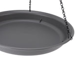 Hanging Bird Feeder with Hook Metal Chain Plastic Bird Bath Feeding Bowl Round Tray for Outdoor V1294-YM0901-3111240176211