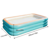 Large inflatable swimming pool, green swimming pool, suitable for home yard, outdoor pool, summer V1102-HEYC-001