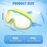 Goggles Kids for Age 3-15, Summer Large Frame Wide View, UV Protection Anti-Fog No Leaking V1366-AZ2-W-11586