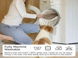 Cat Bed Fluffy Cat Bed Round Cat Bed Cat Furniture Cat Comfort Machine Washable - White - Size 26in V1107-135-50760-WHT-26IN