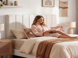 Artiss Bed Head Headboard Double Linen 137CM - Beige BED-HEAD-VELA-D-BG