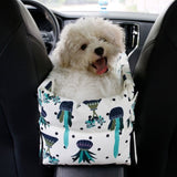 SOGA 2X Car Central Control Nest Pet Safety Travel Bed Dog Kennel Portable Washable Pet Bag White CARPETBAG029X2
