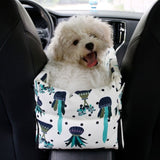 SOGA Car Central Control Nest Pet Safety Travel Bed Dog Kennel Portable Washable Pet Bag White CARPETBAG029