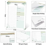 6Pack To Do List Notepad, Undated Daily Planner for Work and Goal Setting Greenery Sway, 52 Sheets, V1107-121-66130-LIG-6PACK