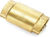 1-1/4 Inch Brass Check Valve, Universal One Way In Line Valves with Backflow Prevention, No Return V1259-DP01-A-990