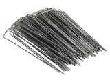 100Pcs U Shaped Garden Stakes Galvanized Steel Landscape Stakes Pins for Weed Barrier Sod Fabric V1294-YM0703-3111230111512