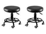 Levede 2x Salon Stool Swivel Bar Stools T4498-BKSTANDX2
