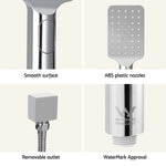 Handheld Shower Head Set 3.1'' High Pressure Silver SHOWER-A5-SQ-SI