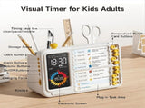 Visual Timer for Kids Adults, ADHD Timer with Planning Board for Schedules, Task Timer Toddler V1369-AZ3-W-11396
