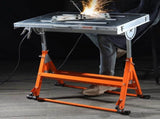 Welding Table 30" x 20", 400lbs Load Capacity Steel Welding Workbench Table on Wheels, Folding Work V952-KZDHZ400LB302X80EV0