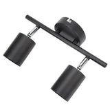 LED Track Light Kit 2 Heads 10.8in Track 90 Degrees Rotatable 2 Light Track Lighting Kit for GU10 V1294-YM0703-3119230078611