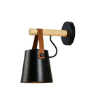 Wall Light Wood Modern Simple Style Night Lamp Home Decoration for Corridor Bedside Black V1294-YM0716-3119220074111