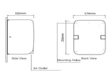COMPACT Stainless Steel Hand Dryer 700W & 1000W V959-DAHD0061