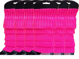 6x Womens Leg Warmers Disco Winter Knit Dance Party Crochet Legging Socks Costume - Hot Pink V563-BR-6LEGWARMRS-HTPNK