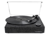 Victrola Eastwood II Turntable - Black Bundled Crosley Record Storage Display Stand V398-VTA-74-BLK-BSS