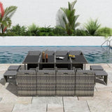 Bali 13PC Outdoor Dining Set-Grey V264-OTF-502S-LGR