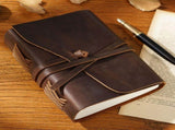 Vintage Leather Journal Notebook Handmade Sketchbook for Men Women Writers Artists Gift, 18x13x5cm V1237-ZY-924-360