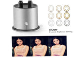 Phone Stand Holder with Selfie Light, White Metal Adjustable Desk Lamp, 1 Set V1369-AZ3-W-13450