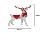 Christabelle 80cm White Reindeer Christmas Light Up Display Animated LED Lights Indoor Xmas Fes 112_NK200