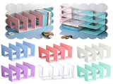 Desk File Sorter, Vertical Desktop File Folder Organizer, 3 Section Plastic Book Holder, Adjustable V1189-LWWAL-20260401-05723