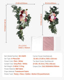 VEVOR Artificial Wedding Arch Flowers Kit Pink With 2 Pcs Flowers 2 Pcs Drapes V952-HLGMHTJ4JTFSPCKX4V0