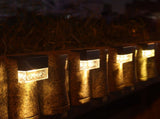 Solar Deck Lights Warm White Color Glow Outdoor Solar Fence Lights Solar Step Lights Outdoor V1370-AZ4-06257