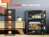 Double Doors 4.5 cu.ft Safe Box with Key Lock & Password, Safe Lock Box with Fireproof Bag, Key V952-LMBXXLS452CU8Z59AV9