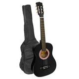 Karrera 34in Acoustic Childrens Wooden Guitar - Black NC-34-BK