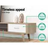 Artiss TV Cabinet Entertainment Unit 180cm Oak White Gary FURNI-G-TONI-TV180-AB