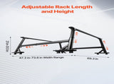 Truck Ladder Rack, 53.3-80.01 cm Height, Adjustable Non-Drilling Aluminum Cargo Rack with Sidebar, V952-PKHJTJKLDCBKLL6NPV0