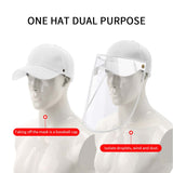 4X Outdoor Protection Hat Anti-Fog Pollution Dust Protective Cap Full Face HD Shield Cover Adult HATADULTWHTX4