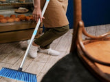 Stainless Steel Long Handle Broom, Blue, Easy to Use for Home and Yard V1370-AZ4-08700