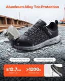 Steel Toe Shoes for Men US Size 9 Athletic Work Shoe Sneakers Black V952-NSHJJZXYDXXHOOINNV0