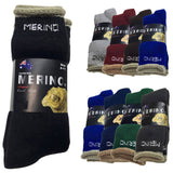 9 Pairs MERINO WOOL SOCKS Mens Heavy Duty Premium Thick Work Socks Cushion BULK - Mystery Mix of 2 V563-9AUSOCKS-MIX-6-11