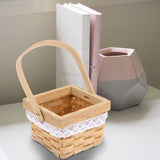 3-Piece Woven Flower Basket Set with Multi-Purpose Storage in Beige for Home Organization and V1369-AZ3-W-12881