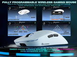 SOLAKAKA SM850 Ergonomic Tri-Mode Wireless RGB Gaming Mousewhite V1300-SM850-WHITE
