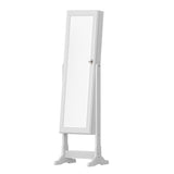 Artiss Jewellery Cabinet Mirror Free Standing JC-STAND-LED-2D-WH