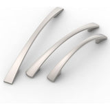 10 Pack Furniture Handles, Brushed Nickel Cupboard and Drawer Handles, 160 mm Hole Spacing V1188-MS-520-091
