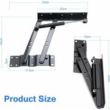2 pcs Lift-Up Coffee Table Hinge, Heavy Duty Lift-Up Coffee Table Mechanism, Lift Up Spring Hinge V1188-MS-227-1124