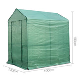 Greenfingers Greenhouse 1.2x1.9x1.9M Walk in Green House Tunnel Plant Garden Shed 4 Shelves GH-WALK-19X12-GR