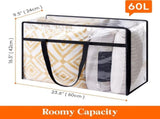 4 Piece Transparent Clothing Storage Bag Set with Zipper, 60 L, 60 x 42 x 24 cm V1237-MS-912-019
