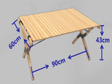 3 Chairs & 1 Table Set Bamboo Camping Folding Portable Outdoor Picnic Travel BBQ V563-MD-020MN_019M-NW__SET3