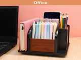 Remote Control Caddy - Wooden Rotating Coffee Table Organizer Large Spinning Wood Remote V1258-DP02-C-2184